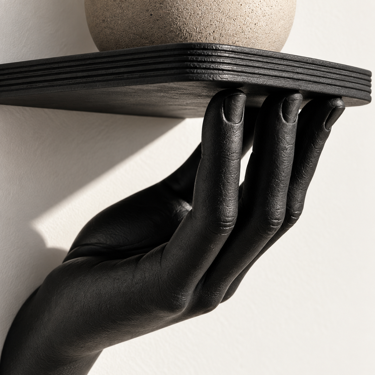 Hand Shaped Floating Wall Shelf | Decorative Wall Mounted Display Shelf | Home Decor