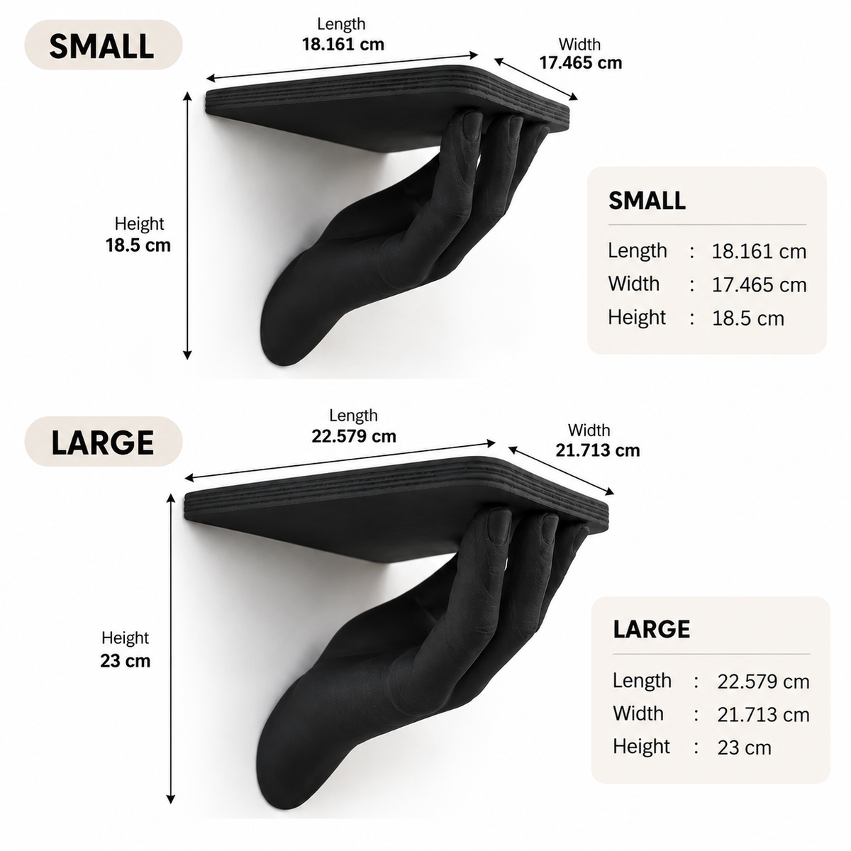 Hand Shaped Floating Wall Shelf | Decorative Wall Mounted Display Shelf | Home Decor