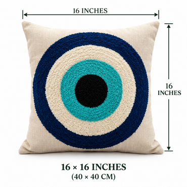 Evil eye Design Cushion Covers 16×16 Inches | Set of 2