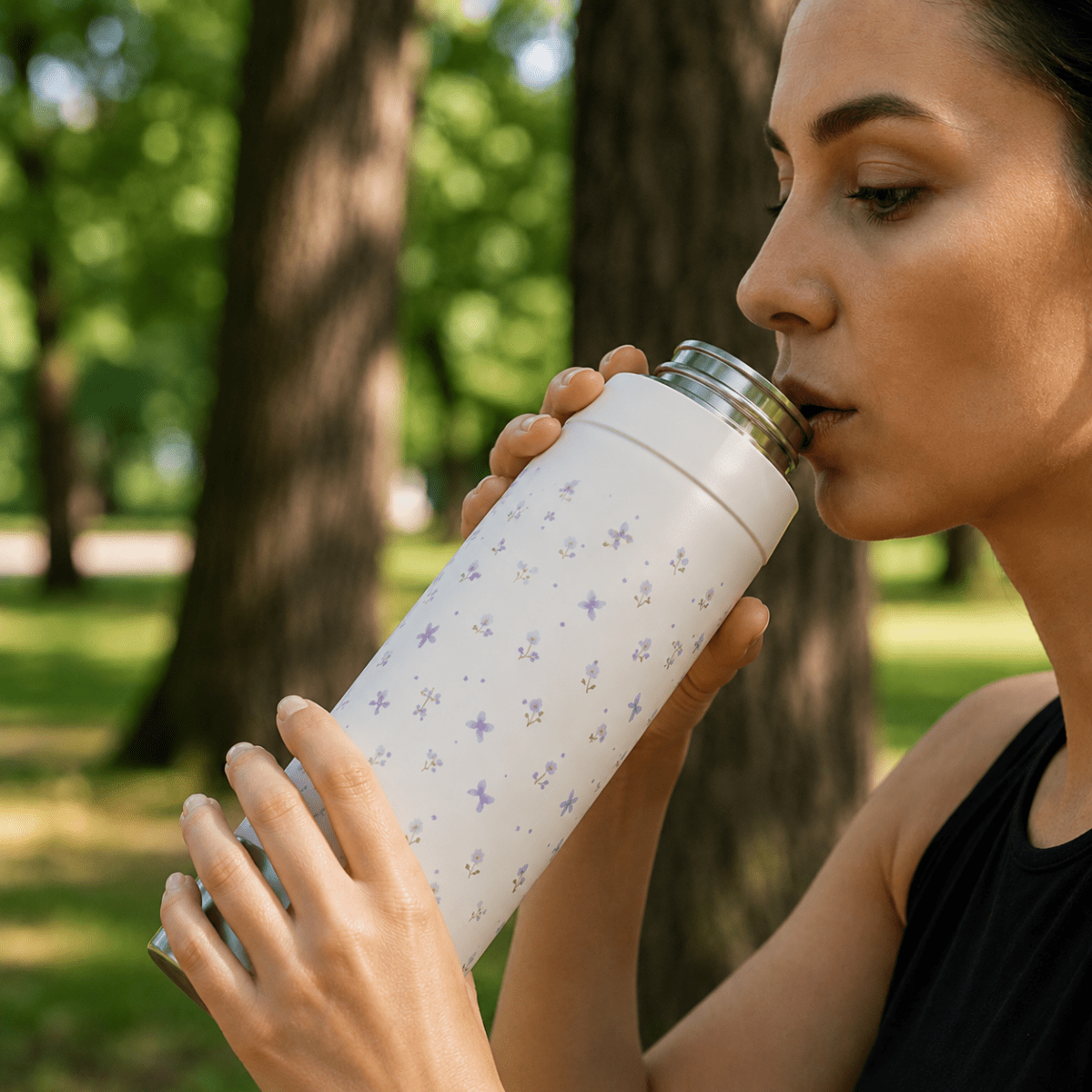 Lavender Bloom Tumbler — Leakproof & Insulated - Memories Insite