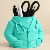 Doctor Coat Pen Stand | Cute Medical Desk Organizer | Doctor Themed Stationery Holder | Desk Decor