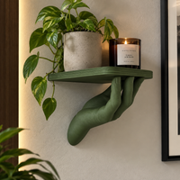 Hand Shaped Floating Wall Shelf | Decorative Wall Mounted Display Shelf | Home Decor
