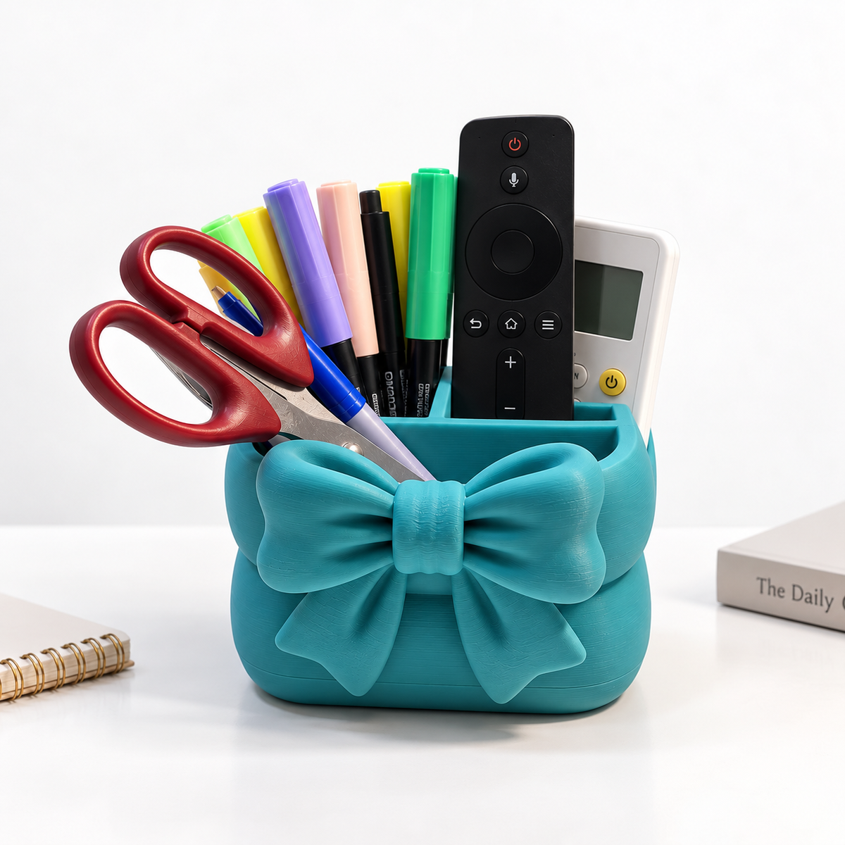 Bow Design Desk Organizer | Multi-Purpose Holder | Tabletop Storage Organizer
