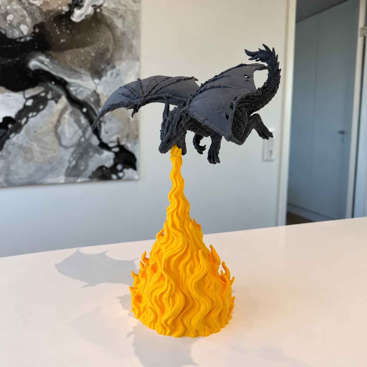 Dragon Decorative Figurine | Fantasy Dragon Sculpture | Mythical Home Decor Accent