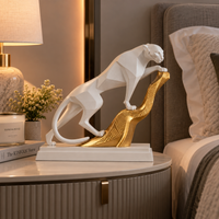 Panther Decorative Statue | Modern Animal Sculpture for Home & Office Decor