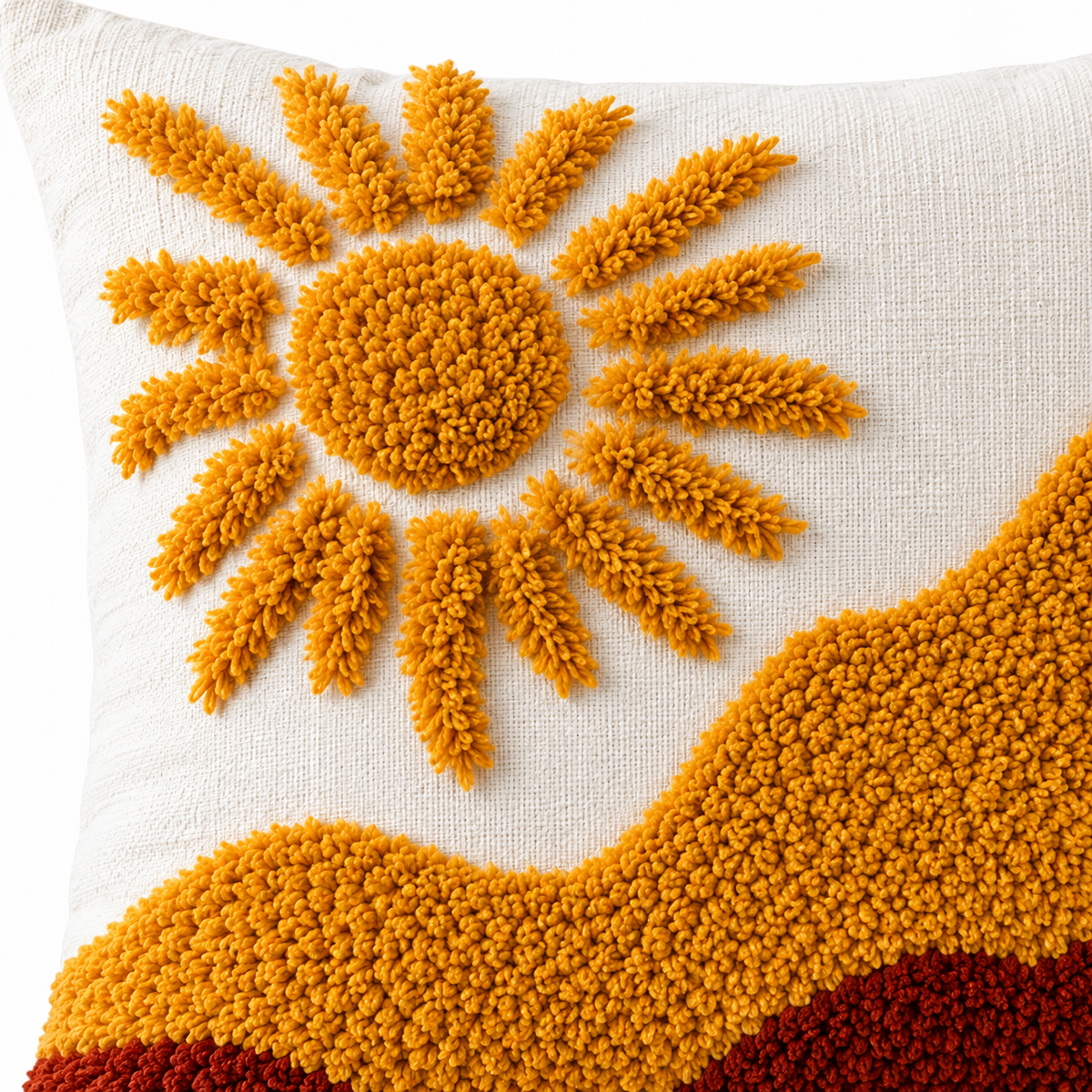 Sunshine Tufted Cushion Covers – Set of 2, 16 × 16 Inch