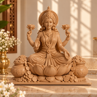 Goddess Lakshmi  Idol with Lotus & Coin Details | Spiritual Home Décor | Pooja Mandir