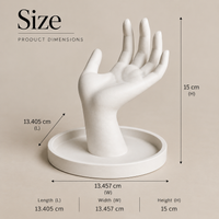 Hand Shaped Jewelry Holder | Ring Holder & Jewelry Organizer | Hand Sculpture Tray for Dressing Table