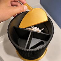 Rotating Bathroom Organizer | Multi-Purpose Toothbrush, Cosmetic & Countertop Storage Holder
