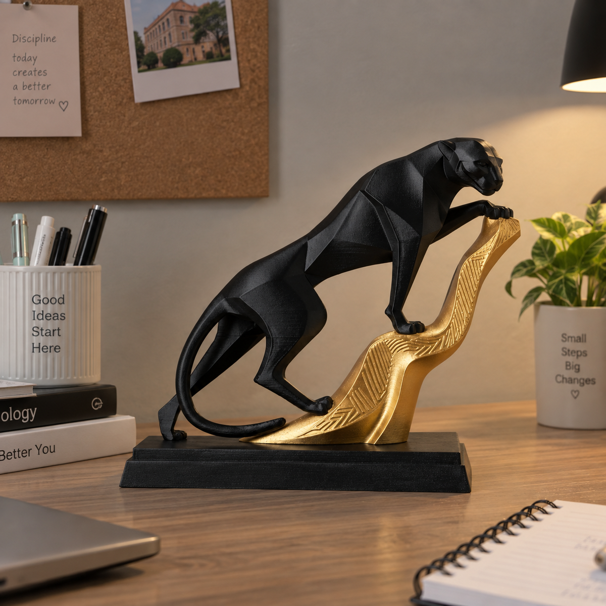 Panther Decorative Statue | Modern Animal Sculpture for Home & Office Decor