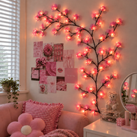 MEMORIES INSITE® PINK ROSE TREE BRANCH WALL LIGHT