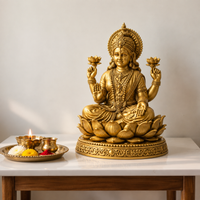 Goddess Lakshmi Statue for Home Decor | Lotus Seated Decorative Idol & Spiritual Showpiece