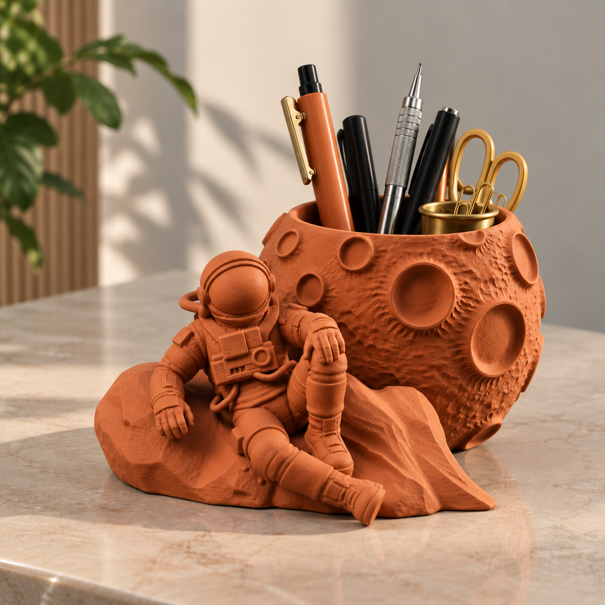 Astronaut Space Theme  Desk Organizer | Creative Tabletop  Holder