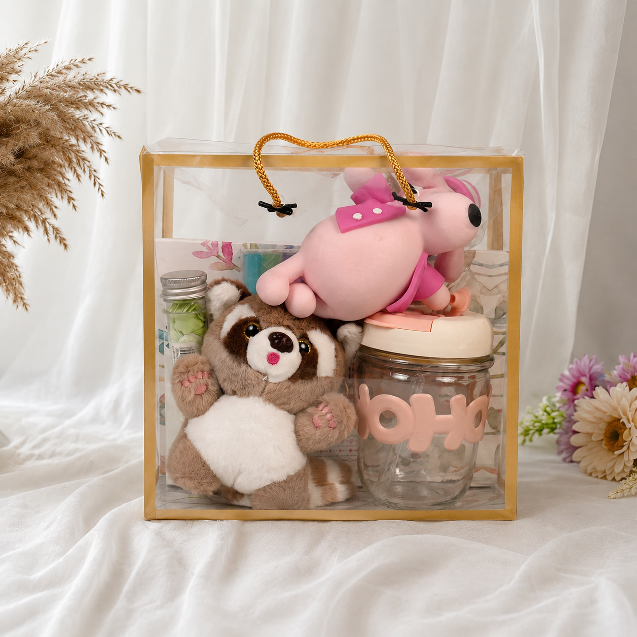 Cute Teddy bear and silicone night lamp Hamper for GIFTS