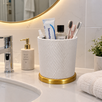 Rotating Bathroom Organizer | Multi-Purpose Toothbrush, Cosmetic & Countertop Storage Holder