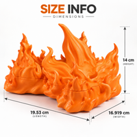 Dragon Breathing Fire Lamp Decorative Figurine with Fire Bowl Base | Fantasy Tabletop Decor