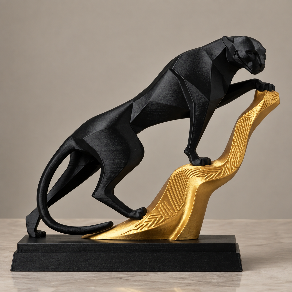Panther Decorative Statue | Modern Animal Sculpture for Home & Office Decor