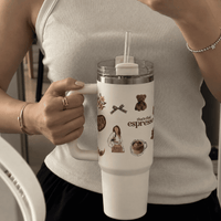 Cute Aesthetic Wrap Brown tumbler