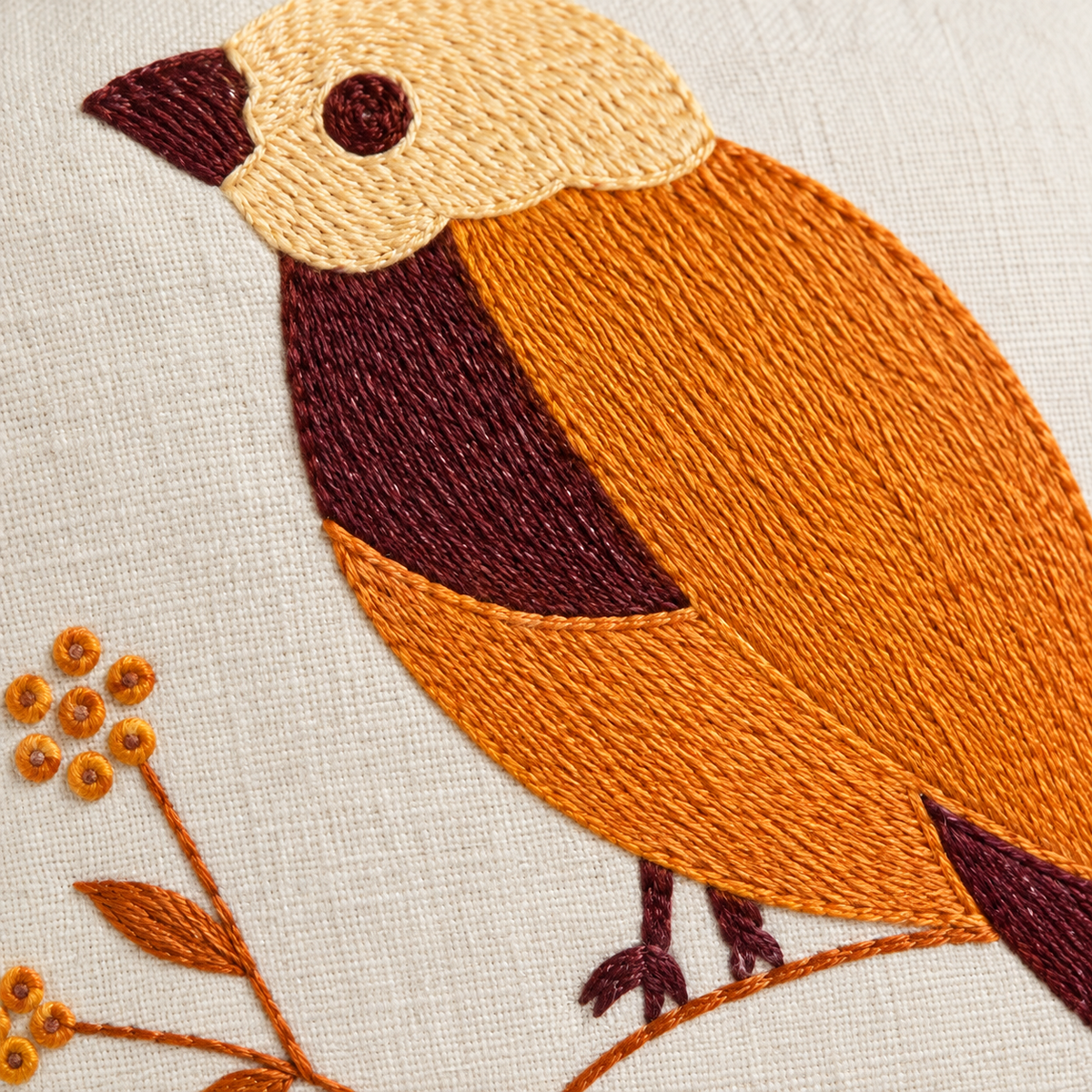 Bird Embroidered Cushion Covers for Sofa & Bed – Set of 2