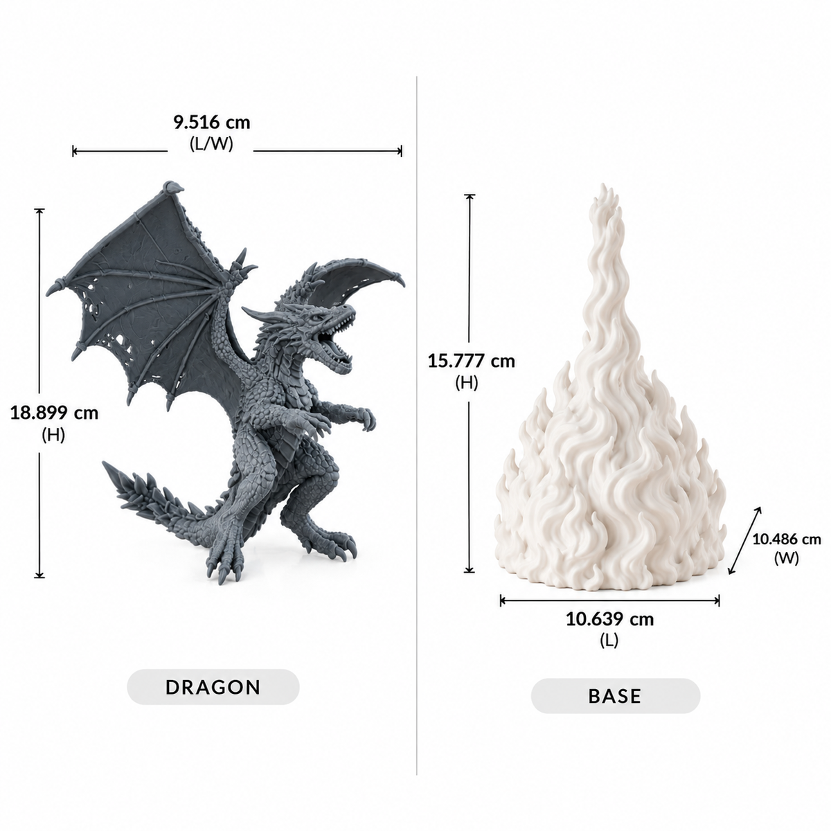 Dragon Decorative Figurine | Fantasy Dragon Sculpture | Mythical Home Decor Accent