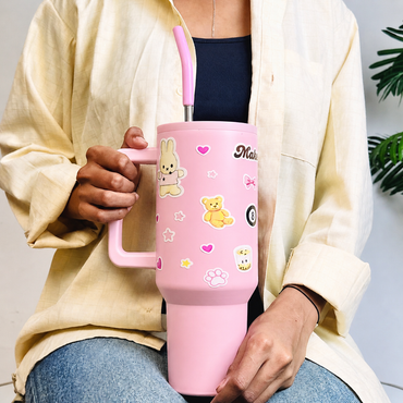 Pink Cherry Printed Insulated Tumbler
