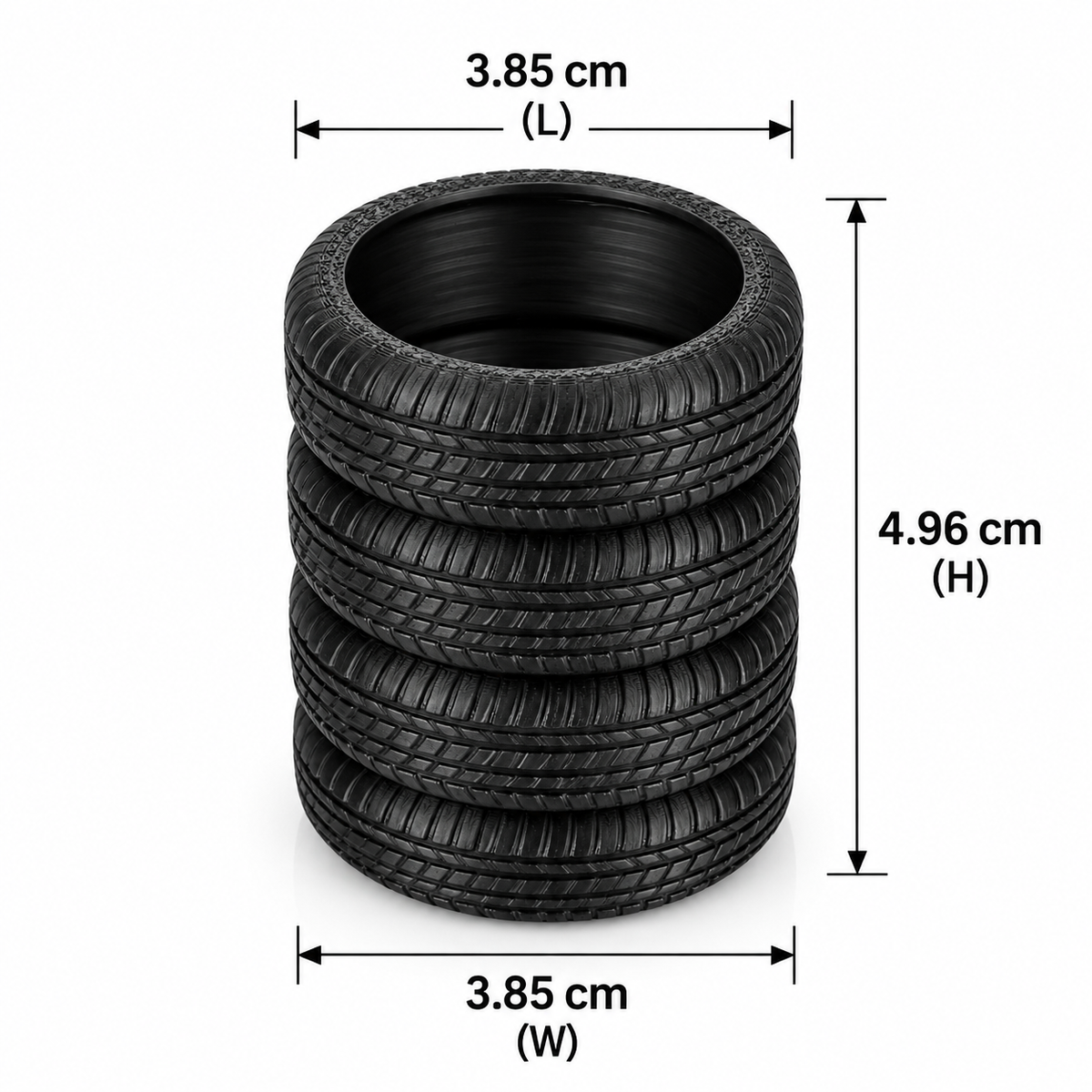 Car Tyre Makeup Brush Holder | Black Desk Organizer