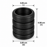 Car Tyre Makeup Brush Holder | Black Desk Organizer