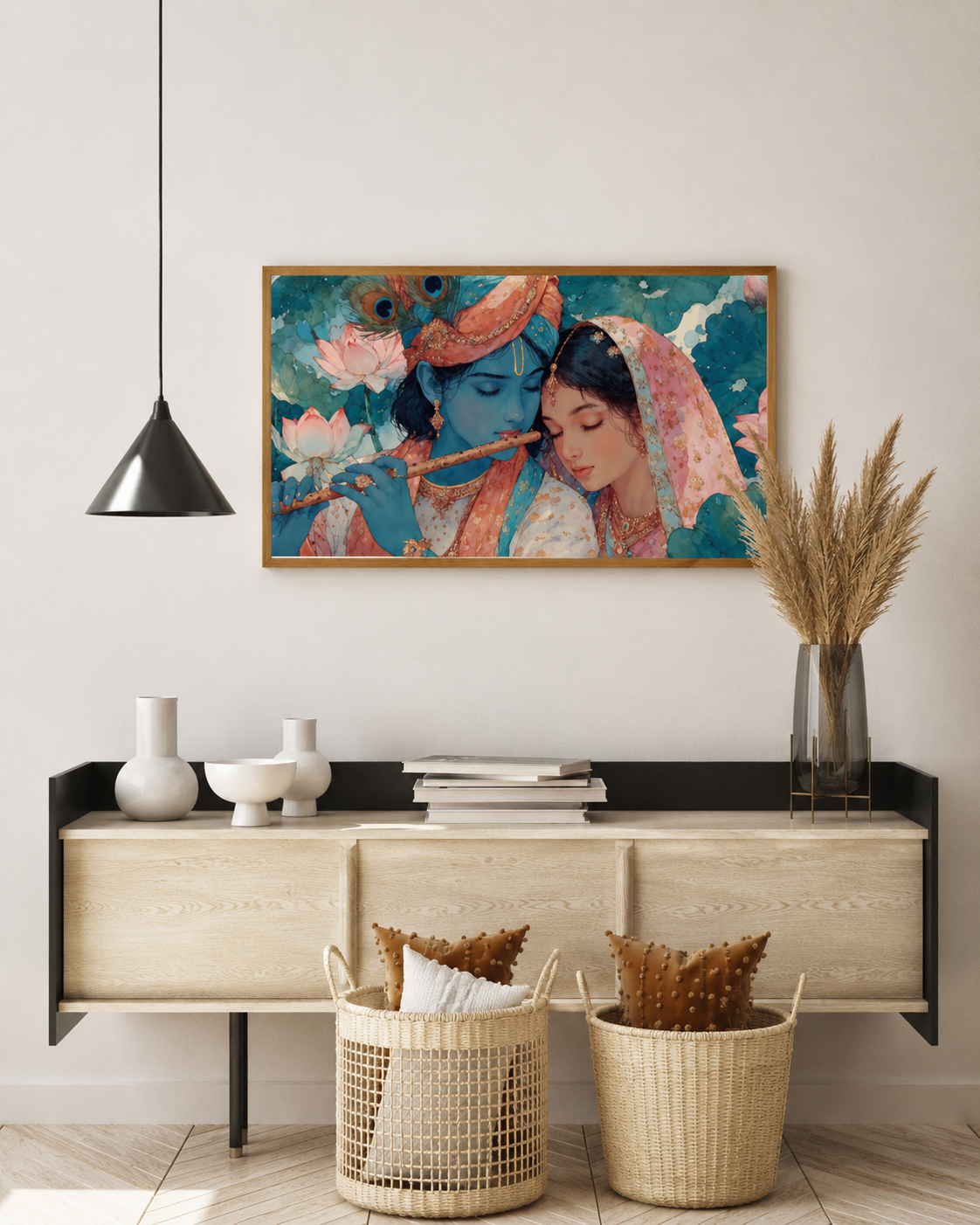 Radha Krishna Canvas Wall Art