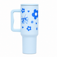 Blue Daisy & Butterfly Hydration Tumbler