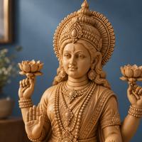 Goddess Lakshmi Statue for Home Decor | Lotus Seated Decorative Idol & Spiritual Showpiece