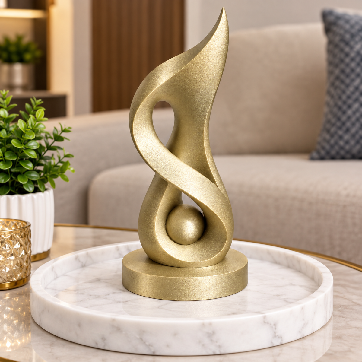 Abstract Decorative Showpiece | Modern Sculptural Table Decor | Artistic Home Decor