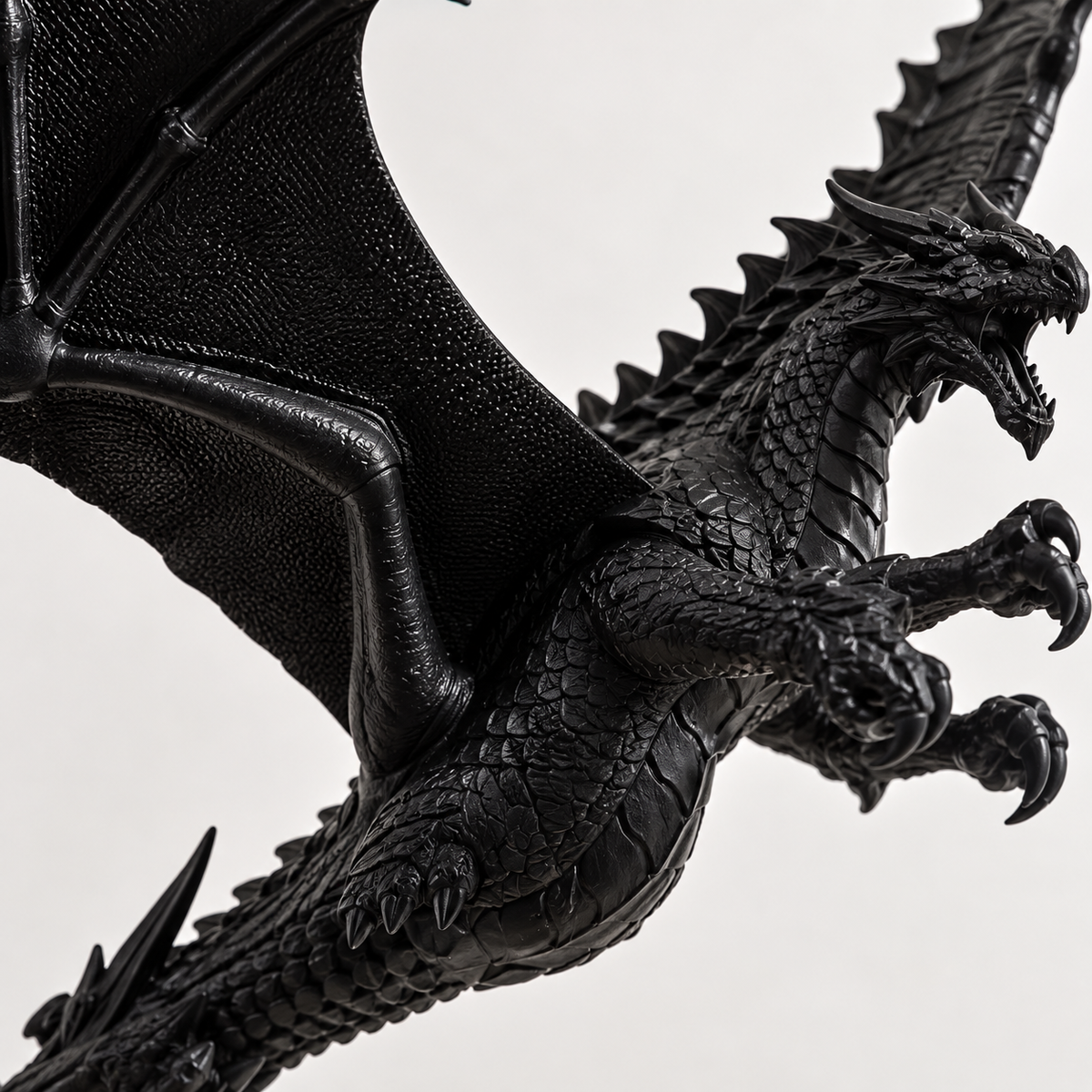 Dragon Breathing Fire Lamp Decorative Figurine with Fire Bowl Base | Fantasy Tabletop Decor