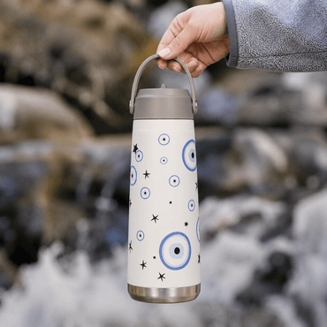 Evil Eye Steel Bottle 650 ML - Memories InsiteEVIL EYE BOTTLE 650 ML - WHITE