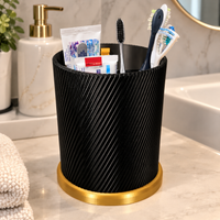 Rotating Bathroom Organizer | Multi-Purpose Toothbrush, Cosmetic & Countertop Storage Holder