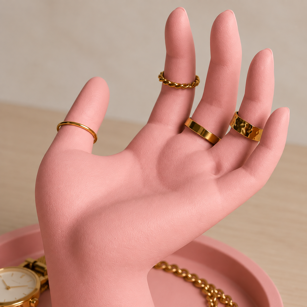 Hand Shaped Jewelry Holder | Ring Holder & Jewelry Organizer | Hand Sculpture Tray for Dressing Table