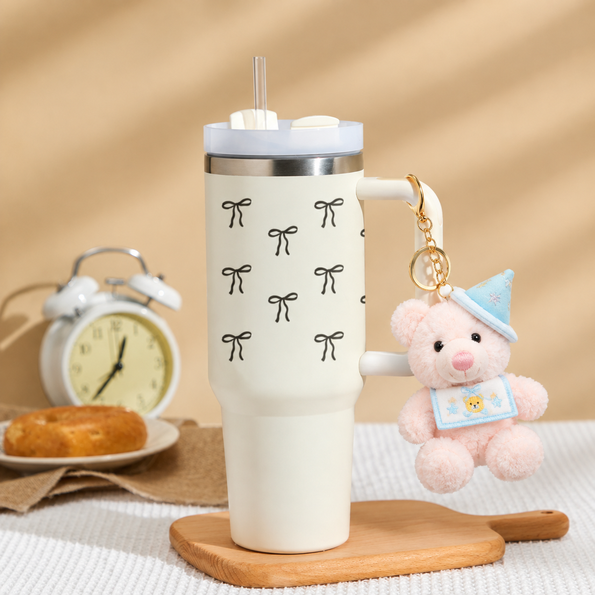Bowsie™ Tumbler with Straw & Lid White