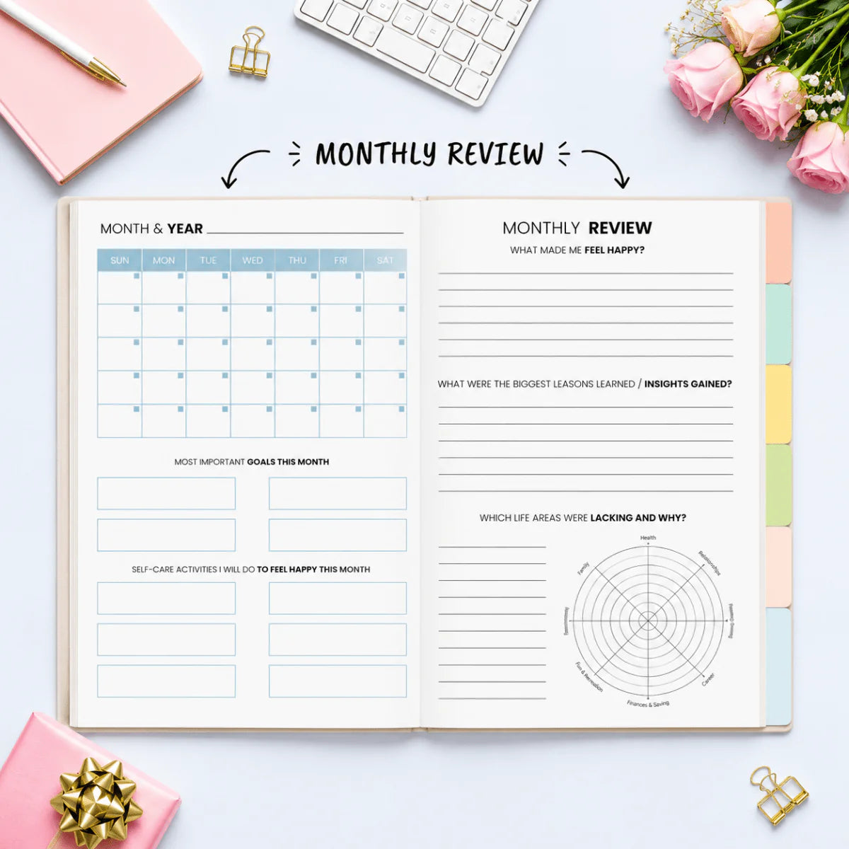 Self Care Planner | Goal Setting & Wellness Journal