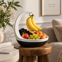 Banana Holder with Fruit Bowl | Hanging Banana Stand & Multi-Purpose Fruit Storage Basket