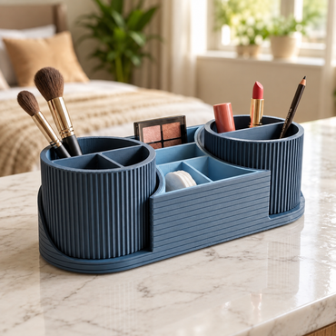 Multi Compartment Makeup Organizer & Cosmetic Storage Box