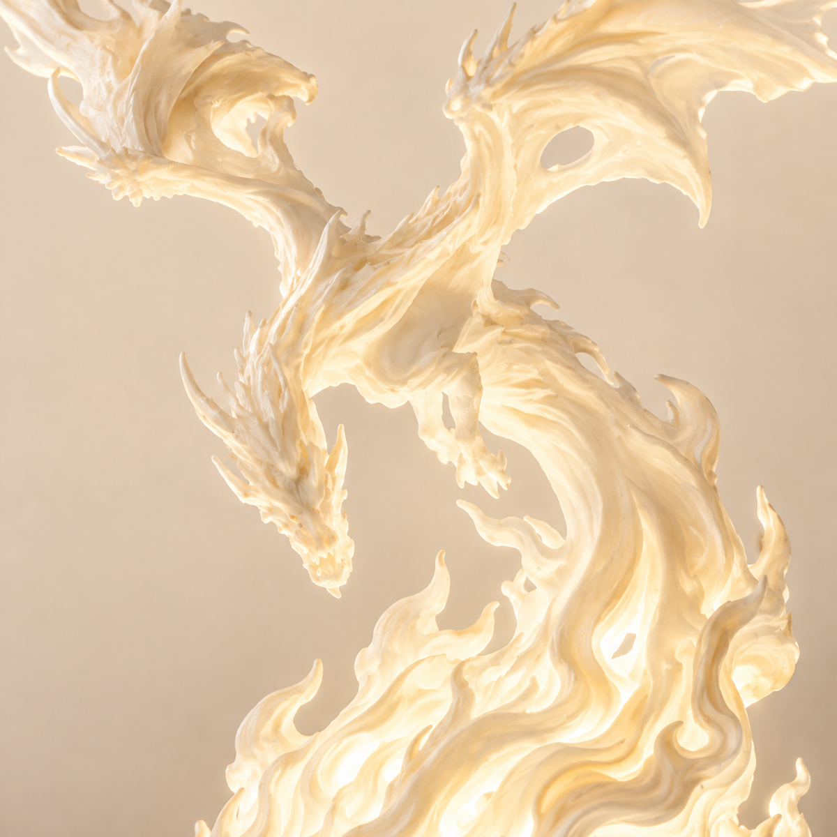 Dragon Flame Table Decor | Fantasy Dragon Decorative Showpiece | Mythical Home Décor