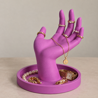 Hand Shaped Jewelry Holder | Ring Holder & Jewelry Organizer | Hand Sculpture Tray for Dressing Table