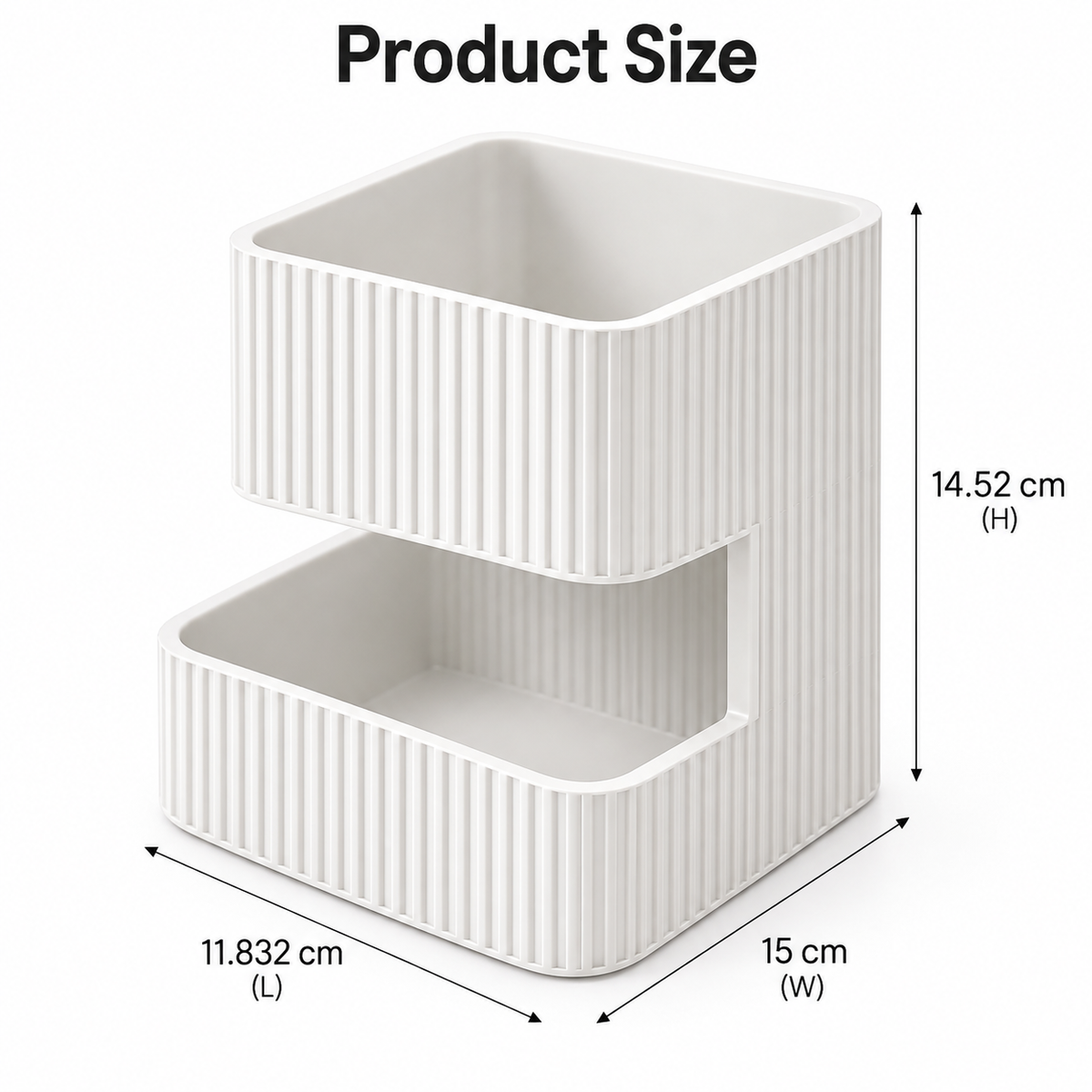 Storage Organizer with 2 Compartments | Multipurpose Countertop Organizer | Toiletry Holder
