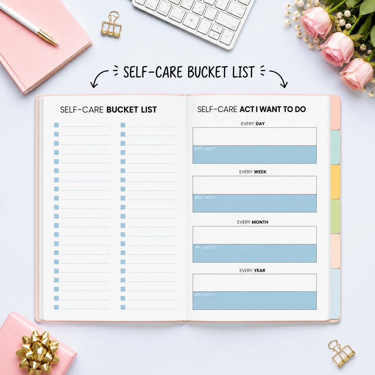 Bloom & Breathe Self-Care Journal Diary