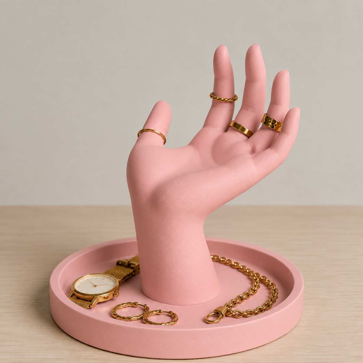 Hand Shaped Jewelry Holder | Ring Holder & Jewelry Organizer | Hand Sculpture Tray for Dressing Table