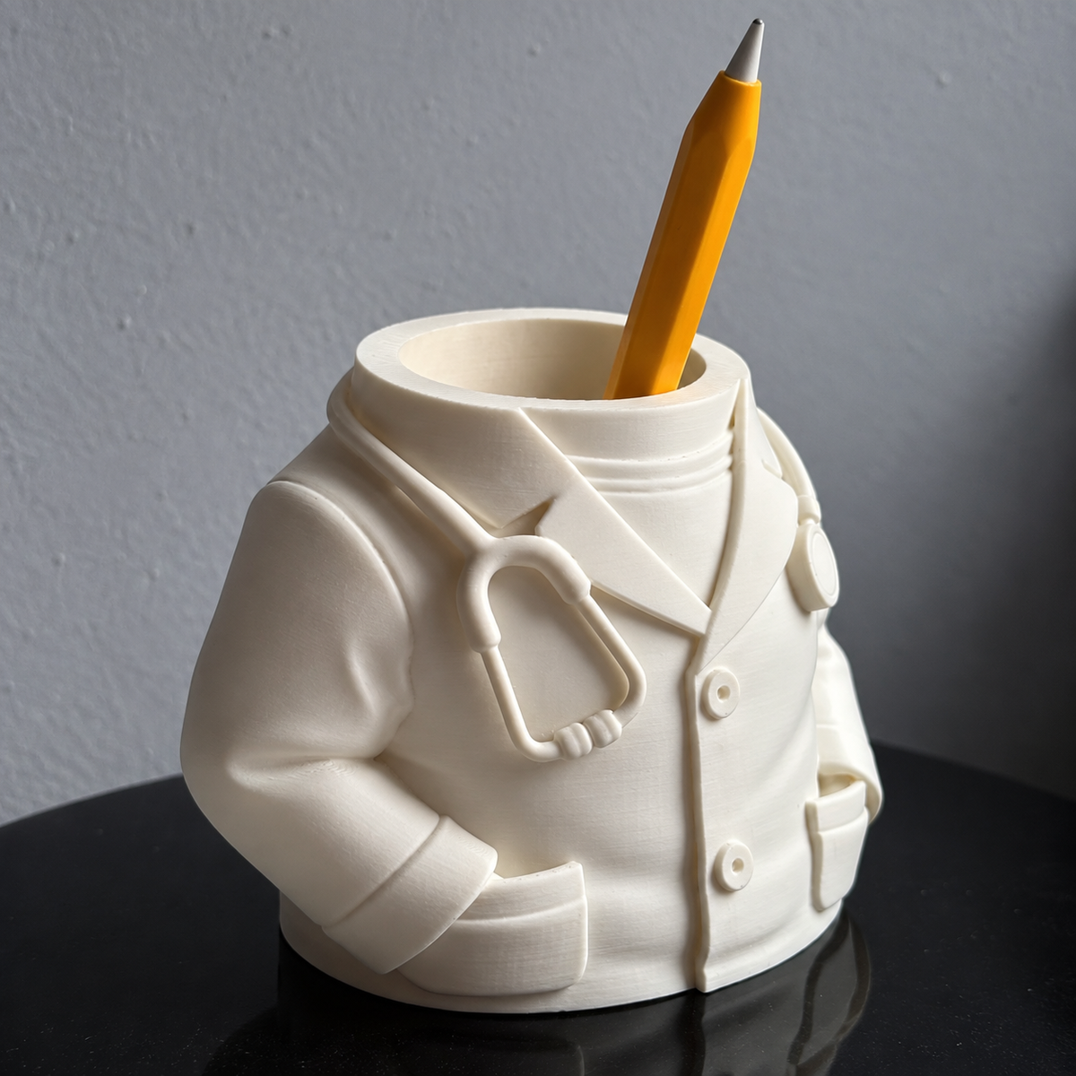 Doctor Coat Pen Stand | Cute Medical Desk Organizer | Doctor Themed Stationery Holder | Desk Decor