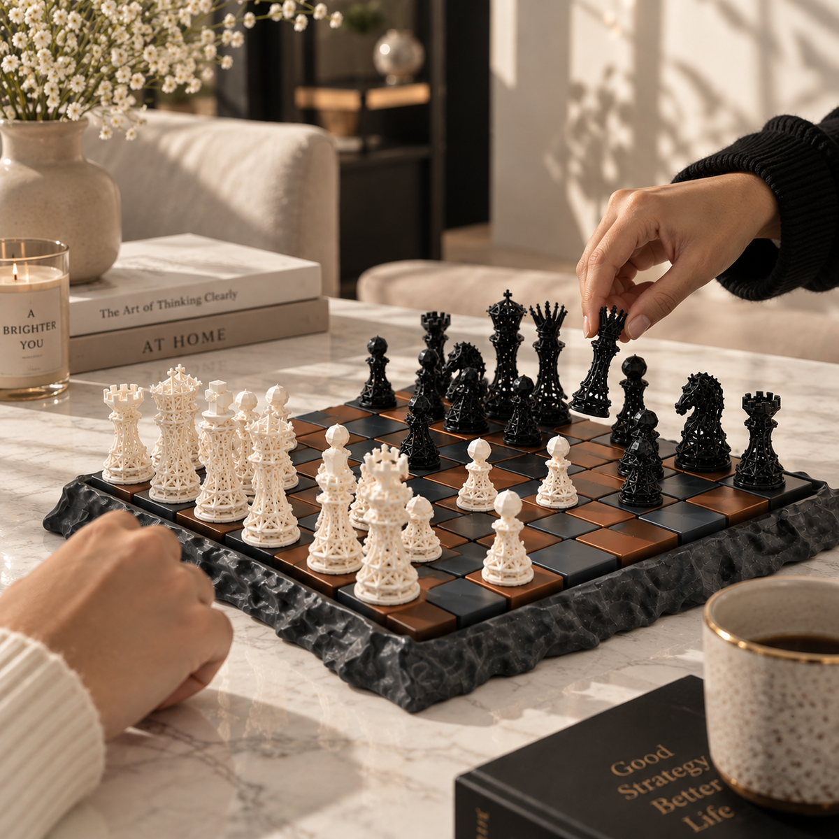 Decorative Chess Board Game Set | Classic Chess Set for Home, Office & Tabletop Decor