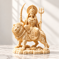 Goddess Durga Riding Lion Idol | Intricate Spiritual Home Décor | Pooja Mandir Showpiece