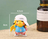 8cm / 3 inch Cute Pikachu Cosplay Trendy Fashion Figure Cute Anime Figurine 3D Gift