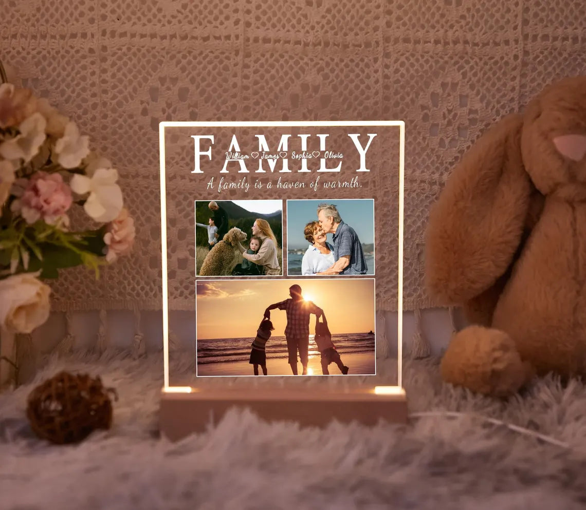 Personalized Family Photo Collage LED Light