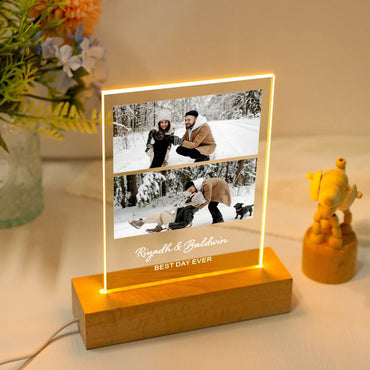 Personalized LED Photo Frame – Love You Forever Couple Gift